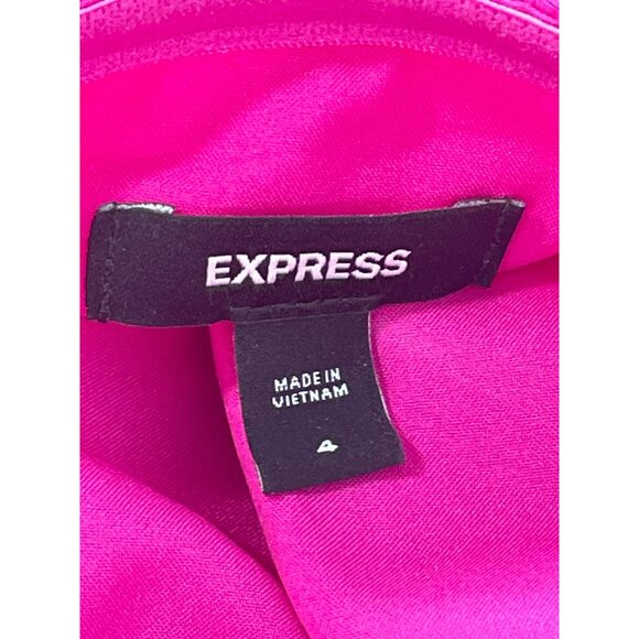 Express Top Size 4 Strapless Bow Corset Tube Hot Pink Bow Feminine Holiday - Picture 5 of 11